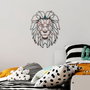 Wallity Lion - 2 Escultura de pared de metal multicolor